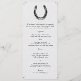 Herradura plateada en el menú Boda blanco