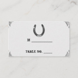 Herradura plateada en las tarjetas Bodas blancas