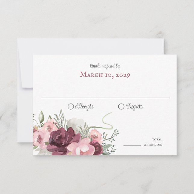 Herradura Rústica y Flores Invitación a la Madera  (Anverso)