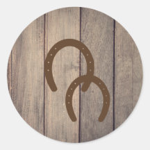 Herraduras en el sello para sobres de la valla de 