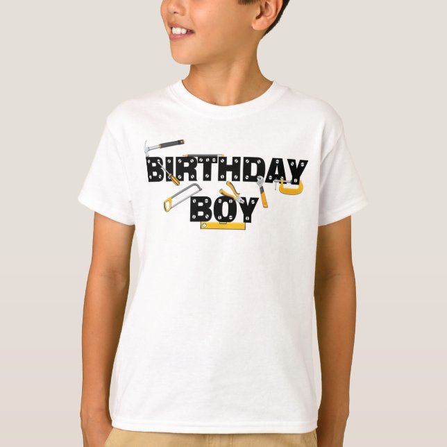 Herramientas Camiseta de fiesta de cumpleaños (Anverso)