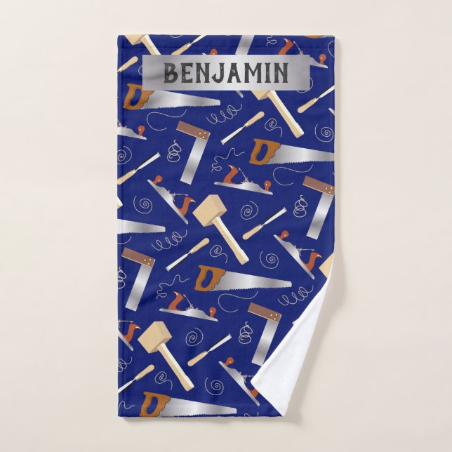 Herramientas de carpintería de carpintería persona (Toalla de mano)