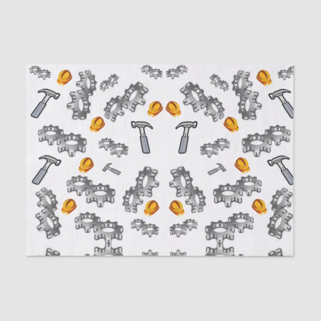 Herramientas de carpintería de papel de tejido dec (Anverso)