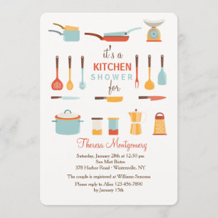 Herramientas de cocina Invitación a la ducha