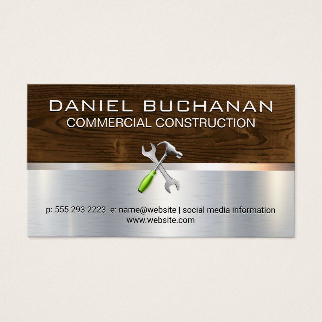 Herramientas de construcción Madera Metalizado (Frente)