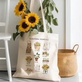 Herramientas de jardinería acuarela Bolsa de jardí