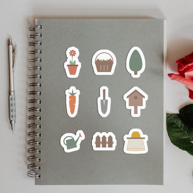 Herramientas de jardinería conjunto Pegatinas (Gardening Tools Stickers Set)