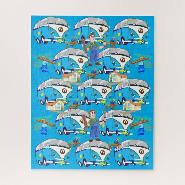 Herramientas del carpintero de rompecabezas (Vertical)