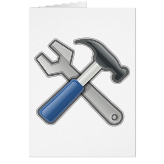 Herramientas, martillo y llave (Frente)