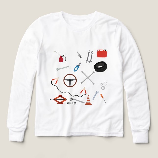 Herramientas mecánicas del automóvil Tema Niño (Diseño frontal)