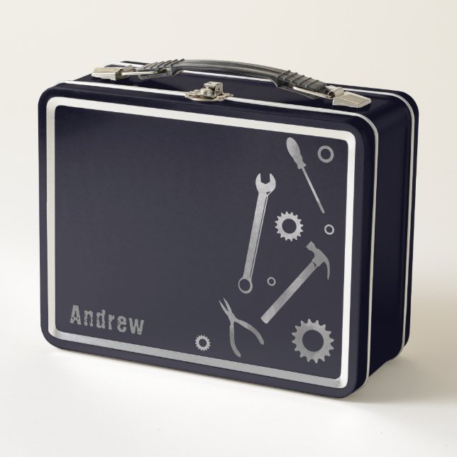 Herramientas Papi Mechanic Metalizado Lunchbox (Anverso)