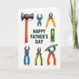 Herramientas Tarjeta del Día del Padre Feliz