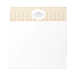 HERRINGBONE DE ORO / Bloc de notas DE ARTE DE CHEV