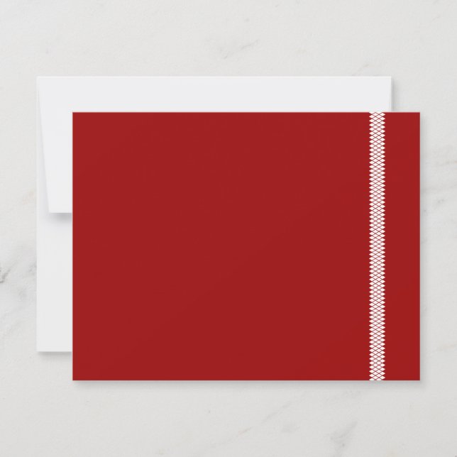 Herringbone Star Bar Mitzvah RSVP Card (Anverso)