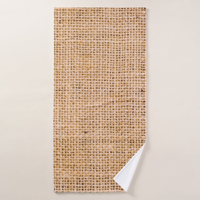 Hessian sackcloth burlap woven texture background, (Toalla de baño)