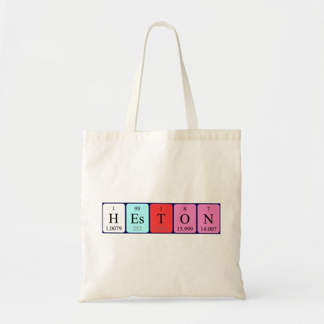 Heston tabla periódica nombre de la bolsa (Frente)