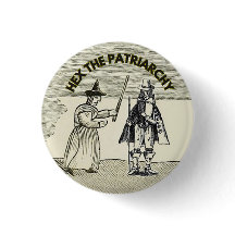 Hex la insignia del botón del feminismo divertido 