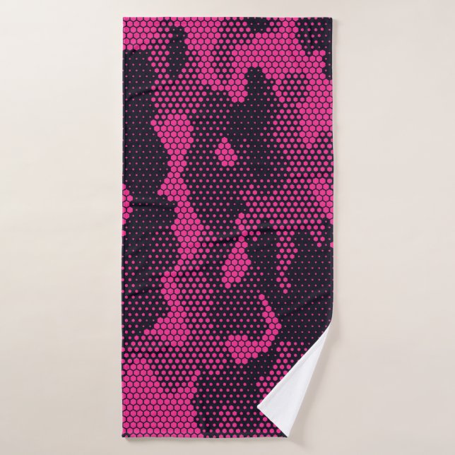 Hexagonal de camuflaje, fondo de textura militar (Toalla de baño)
