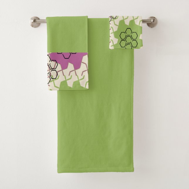 Hexagonal verde y rosa (In situ)