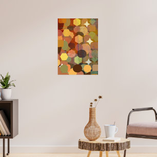 Hexagons dorados: Arte moderno para ti