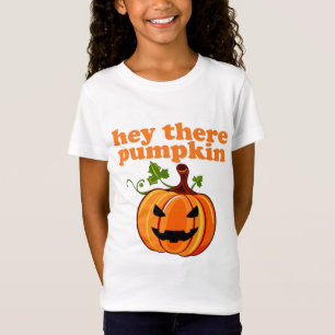 hey ahí camiseta de chicas de calabaza de hallowee