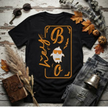 Hey Boo Camiseta gráfica retro de Halloween de fan