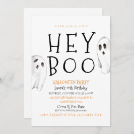 Hey Boo, Curte Ghost Halloween Invitación