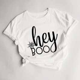 Hey Boo Cute Halloween Camiseta De Mujeres