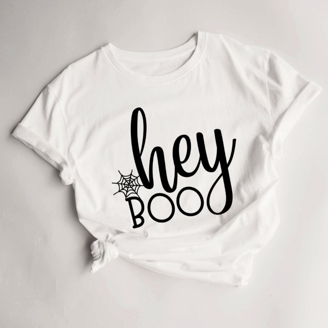 Hey Boo Cute Halloween Camiseta De Mujeres (Subido por el creador)
