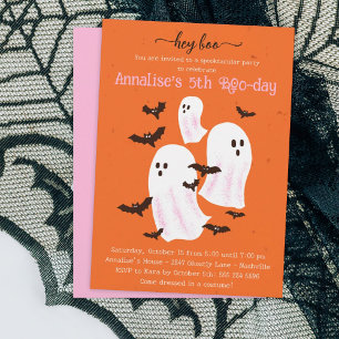 Hey Boo Halloween Party Invitación - Fantasmas ama