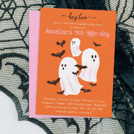 Hey Boo Halloween Party Invitación - Fantasmas ama