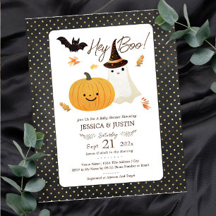 Hey Boo Hoja de Papel para Baby Shower de Hallowee