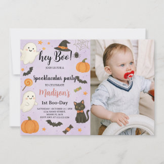 Hey Boo Spooktacular 1er cumpleaños Invitación