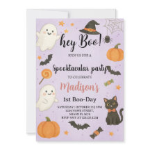 Hey Boo Spooktacular 1er cumpleaños Invitación