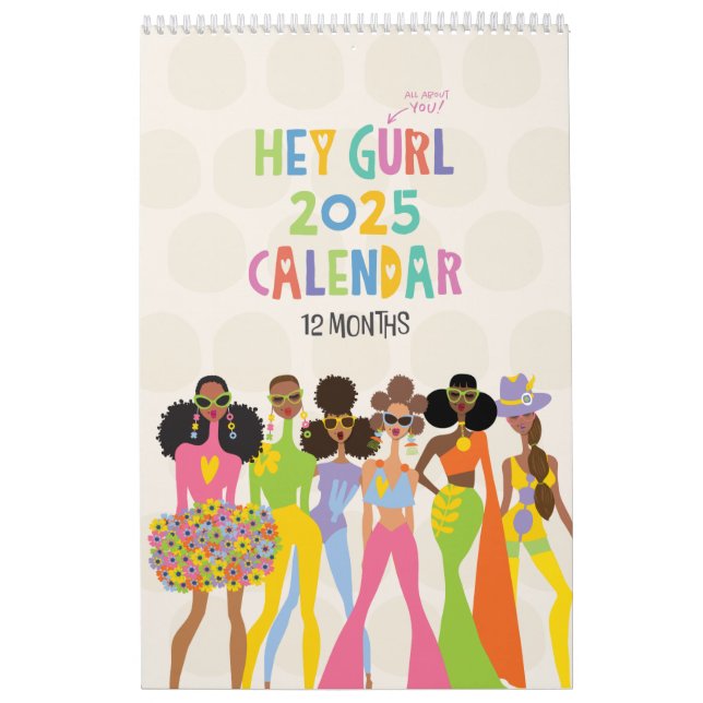 Hey Gurl Calendario De 12 Meses 2025 (Tapa)