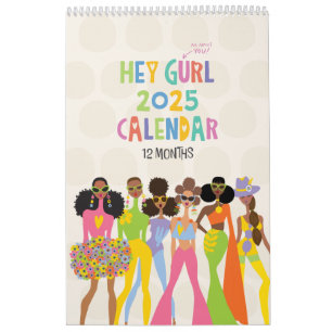 Hey Gurl Calendario De 12 Meses 2025