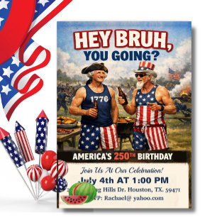 ¡Hey Hermano! Invitación divertida para la parrill