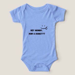 Hey Mamá Cómo Estás Bodysuit Divertido y Lindo par