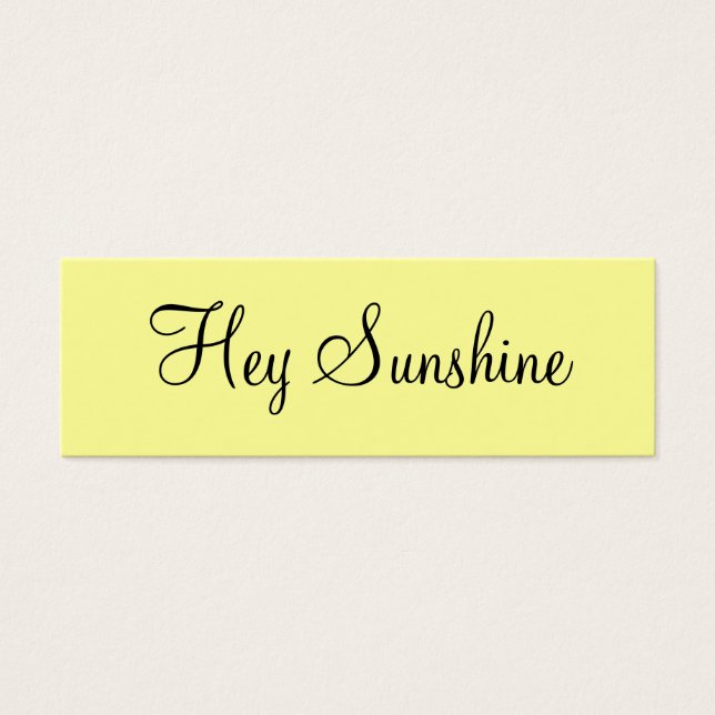Hey Sunshine (Frente)