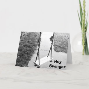 "HEY SWINGER" GRAN TARJETA DE CUMPLEAÑOS