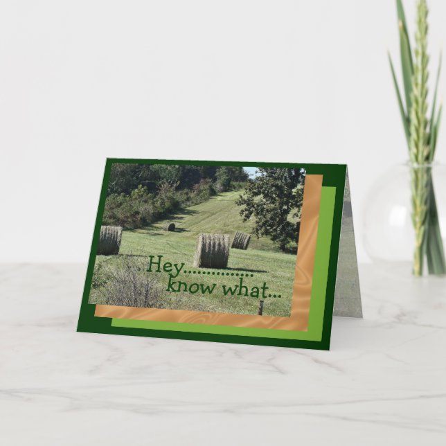 Hey tarjeta Bday2-personalizar en cualquier ocasió (Anverso)