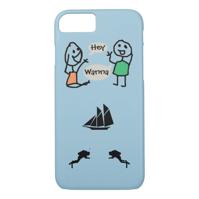 Hey Wanna iPhone 7 Funda de RoseWrites (Reverso)