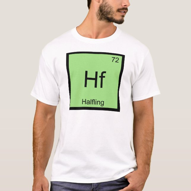 Hf - Camiseta de símbolo de elemento de química di (Anverso)