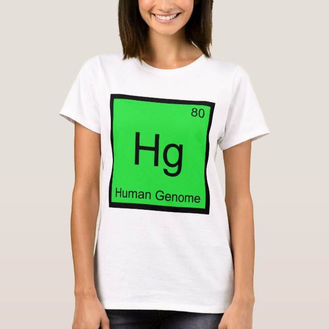 Hg - Camiseta del Símbolo del Elemento Químico del (Anverso)