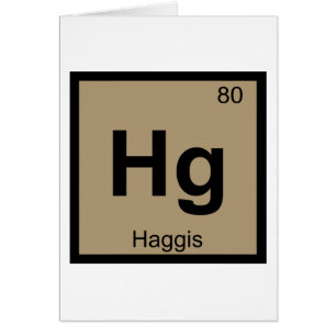 Hg - Química de la Carne de Haggis Símbolo de la T