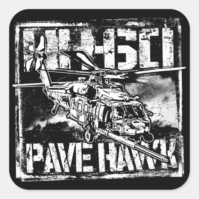 HH-60 Pegatina de Pegatinas de Pave Hawk Square (Anverso)