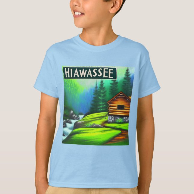 Hiawassee, camiseta de la cabina de montaña GA (Anverso)