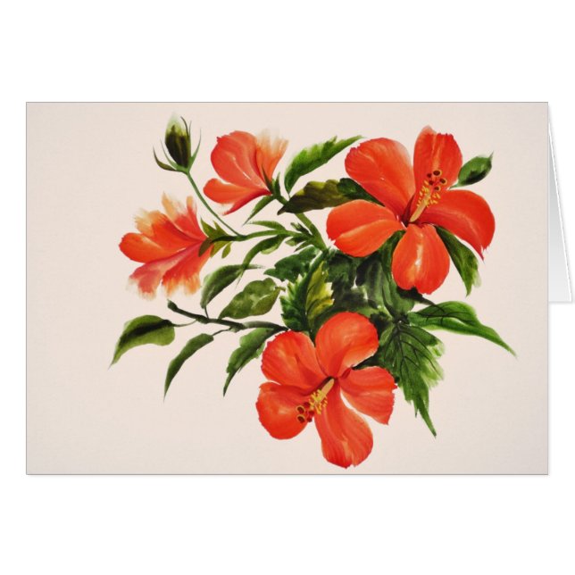 Hibisco rojo caliente (Anverso (Horizontal))