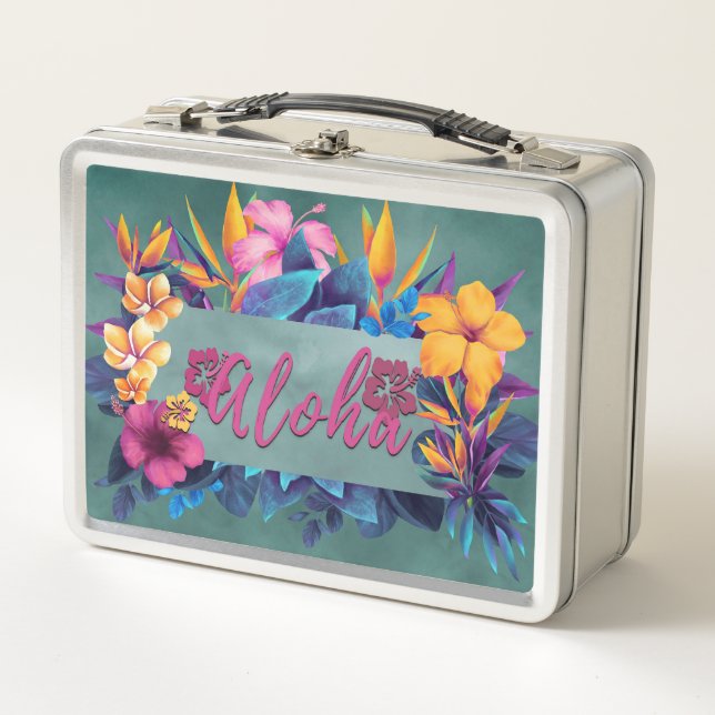Hibiscus Aloha Greeting Lunchbox (Anverso)