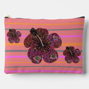 Hibiscus Beads Mosaic Hor. Bolsa de accesorios de